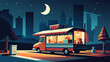 As the night wears on the food trucks become a beacon of hope for hungry souls wandering the deserted streets. The aromas of the different