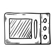 © DENI ARIS SUSANTO - doodle style cartoon of microwave icon, vector illustration