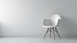 Immerse yourself in the superb cleanliness of this grey chair showcased in a stunning studio environment. AI generative.