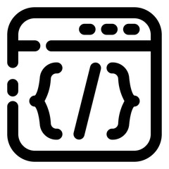 Wall Mural - programming code line icon