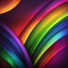 Wall Mural - Stylish rainbow background and texture. Abstract Rainbow Curved Lines Waves on Multi Colored Distorted Rainbow Lines