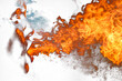 Transparent realistic burning fire flame, fire flame transparent background png file, realistic fire effect, Generative AI