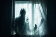 © KerXing - Shadowy figure behind a frosted window