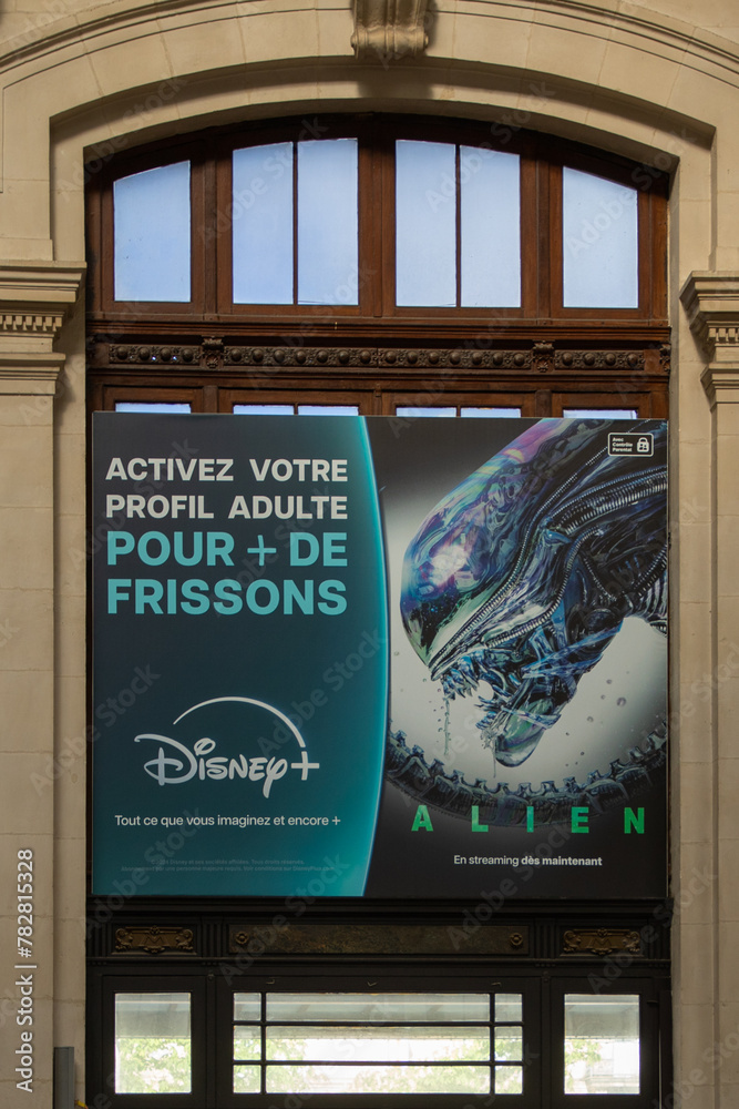 disney+ logo brand and text sign alien streaming by disney movies wall ...