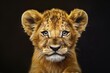 Portrait of a lion cub (Panthera leo)