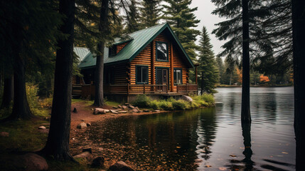 Wall Mural - house on the lake.