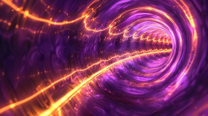 Aufkleber - a abstract neon tunnel with smoke