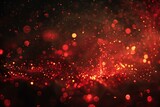 Fototapeta  - Red glitter vintage lights background,  Red and black,  de-focused