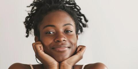 Wall Mural - Happy young african american woman