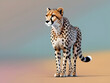 Amazing Art Cheetah animal abstract wallpaper in pastel colors backround Image