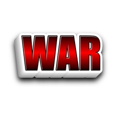 Poster - 3D War text poster art