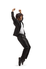 Poster - Full length shot of a young african american male dancer on tiptoes