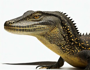 Wall Mural - Close-up of the face of a water monitor lizard