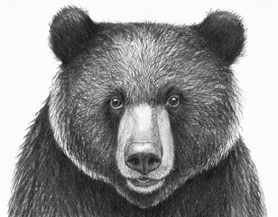 Wall Mural - Close-up of the face of an Asian black bear