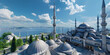  Gazing Upon the Minarets and Domes of the Blue Mosque as They Tower Over the Serene Bosporus River, Offering a Captivating Blend of Architectural Magnificence and Natural Splendor 