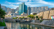 © Luis - A canal in the marina district of Cape Town, with the city center skyline and Table mountain in the background, South Africa