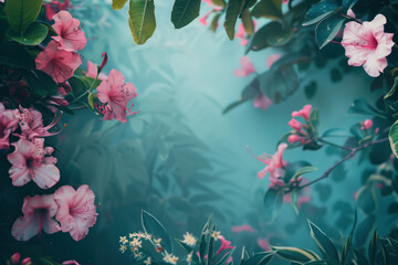 Poster - Floral background. Created with Generative AI technology.