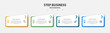 © rachiedarts - Step Business infographics template. timeline with 4 options. can be used for workflow diagram, info chart, web design. vector illustration.