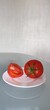 tomatoes on a white plate