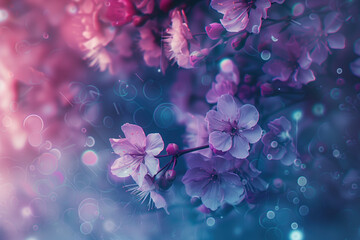 Poster - Floral background. Created with Generative AI technology.
