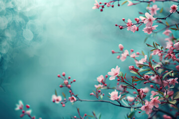 Poster - Floral background. Created with Generative AI technology.