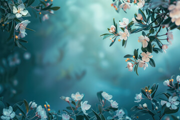 Poster - Floral background. Created with Generative AI technology.