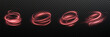 Light red Twirl. Curve light effect of red line. Luminous red circle. Light pedistal, podium, platform, table. Vector PNG. Vector illustration	
