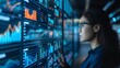 © Best - Amidst the hum of innovation, a meticulous financial analyst dissects data on a holographic display, symbolizing the forefront of analytical prowess in the digital age.