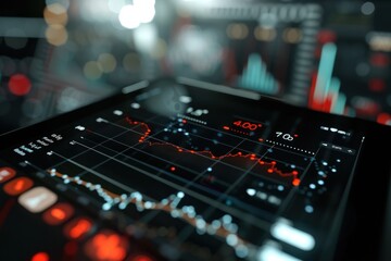 Leinwandbilder -  Artificial intelligence (AI) is analyzing the stock market 