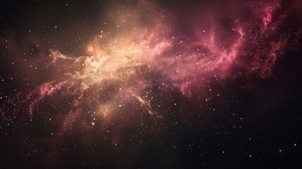 Universe filled with stars, nebula and galaxy. Colorful space background with stars. Beauty of deep space. A view from space to a spiral galaxy and stars
