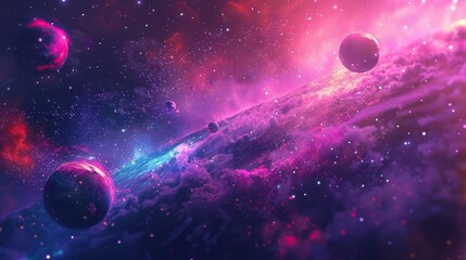 universe filled with stars, nebula and galaxy. colorful space background with stars. beauty of deep 