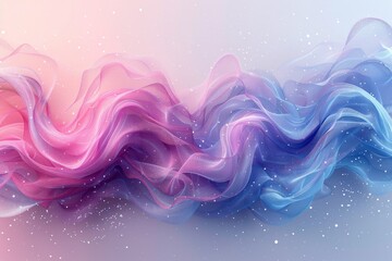 Poster - This image showcases a vibrant abstract wavy texture with a multitude of colors and sparkling stars scattered throughout