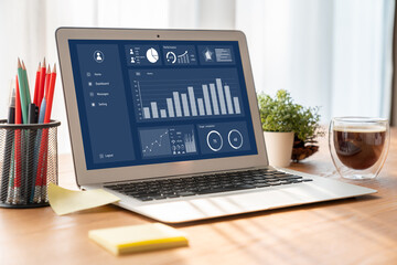 Business data dashboard provide modish business intelligence analytic for marketing strategy planning