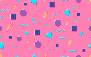 Poster - 90's trendy seamless pattern vintage retro style groovy texture vector background wallpaper ornamental decorative creative trendy beautiful neon color