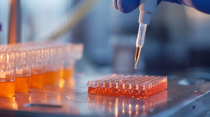 Poster - Scientist Conducting Experiment With Liquid in Lab