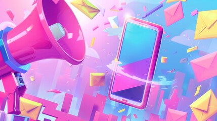 Poster - promotion and advertising banner with email as the form of communication. modern landing page with a