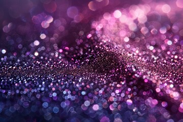 Poster - Glittering bokeh lights creating a beautiful abstract pattern with a multicolored pink and blue palette