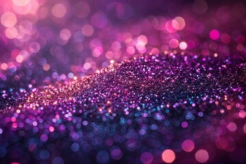 Poster - Dynamic and vibrant bokeh lights with a mix of purple and pink shades creating an energetic background