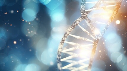 Poster - scientific background with a DNA molecules,DNA strands background.