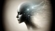 Futuristic Female Digital Avatar with Cybernetic Elements