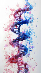 Sticker - Watercolor Visualisation of Genetic Manipulation s Ethical Dilemmas in Scientific Research