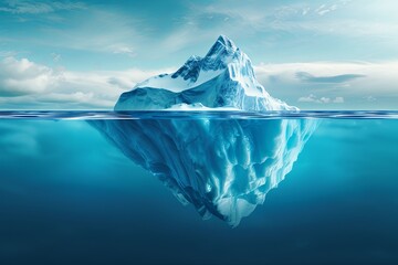 realistic antarctic sea iceberg floating for climate change and environmental conservation and ice m