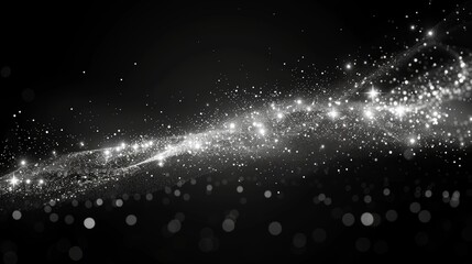 Aufkleber - Sparkling magic dust particles on transparent background. Modern sparkles on white sparks. White sparks glitter special light effect.
