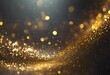 AI-generated illustration of shimmering gold sparkles on a dark backdrop