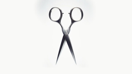 Stainless steel scissors isolated on a white background