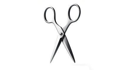 Stainless steel scissors isolated on a white background