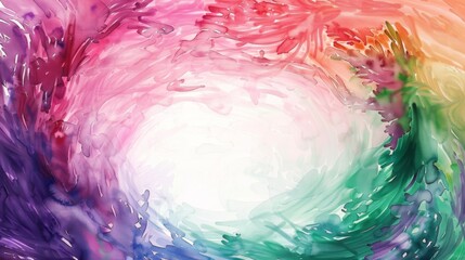 Wall Mural - Vibrant Abstract Watercolor Whirl Artistic Background
