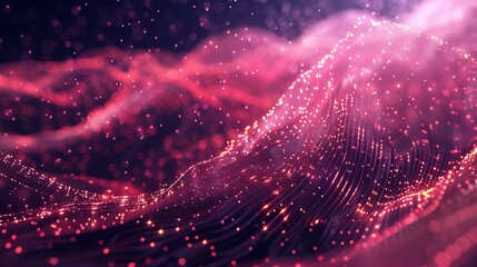 Aufkleber - A modern particle big data visualization of a matrix, with video and 3D rendering. Computer structure analysis. Internet network and science, technology background moderns.