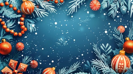 Fototapete - Winter holiday greeting card design template for Happy New Year 2021. End of 2020 and beginning of 2021. The concept of a new year.