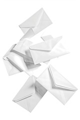 Poster - White envelopes flying in the air, great for business concepts